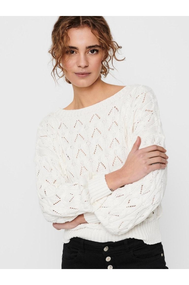 ONLBRYNN LIFE STRUCTURE L/S PUL KNT 15222853 Cloud Dancer